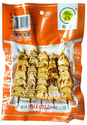 【松枝烧烤粒粒香 重庆特产 80g豆干】价格,厂家,图片,豆制品,重庆鸿庆食品-